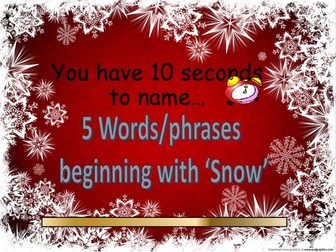 Christmas Game - 10 seconds to name Christmas Special.