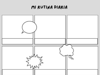 Mi rutina diaria comic strip