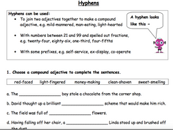hyphens how and when to use hyphens teaching resources