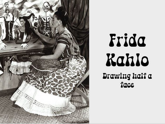 Frida Kahlo - Drawing half a face lesson