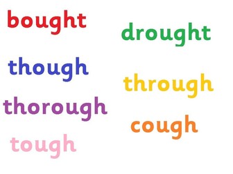 OUGHT and OUGH spelling puzzles