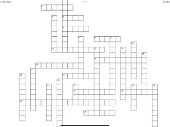 AQA Biology A level KS5 Immunology Immune System Keyword Revision Crossword Starter