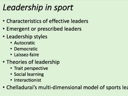 A-Level PE - Leadership in Sport