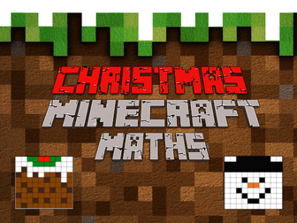 Christmas Minecraft Maths: Area, Perimeter, Volume, Decimals and Percentages