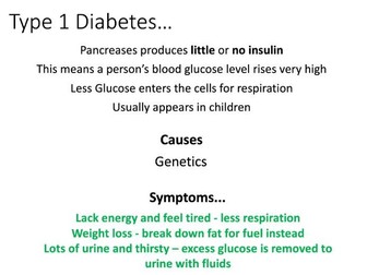 AQA B11.2 and B11.3- Diabetes