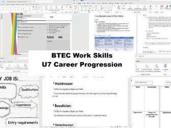BTEC Work Skills U7 Career Progression