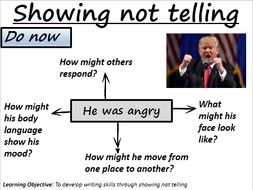 Showing not telling- improving creative writing