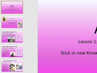 KS2 Art - Fashion Design