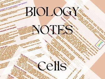 AQA AS-level/A-level Biology Topic 2- Cells revision notes
