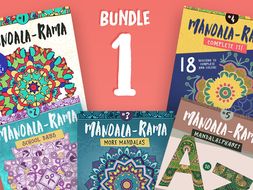 Mandala Coloring Books– Mandala-Rama {BUNDLE 1} – Books 1 – 5