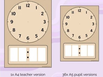 Analogue and Digital Clock Templates