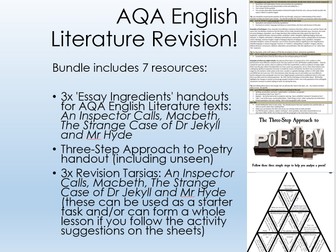 Literature Essay Ingredients and Revision Tarsias