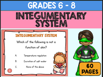 Integumentary System Task Cards Skin Review Activities