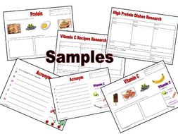 Lower Ability: Vitamin C and Protein Worksheets