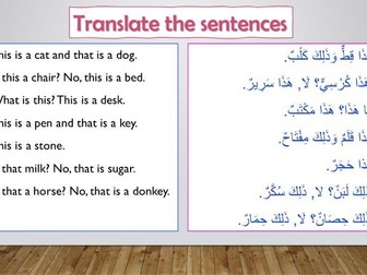 Sentence practice - Madina Arabic Reader 1 - Chapters 1-2