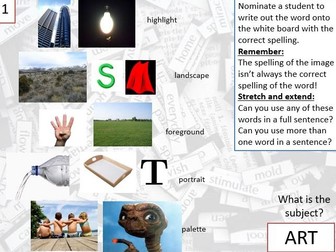 KS3 subject specific spellings - Literacy activities for whole school