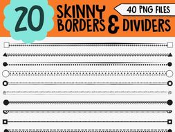 Skinny Borders Clipart • Worksheet Borders & Dividers