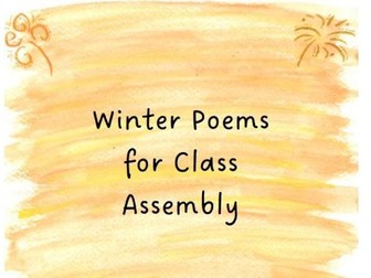 Poems for KS1 Assembly Performance