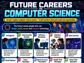 Display board posters for Computer Science careers
