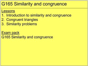 G165 Similarity and congruence