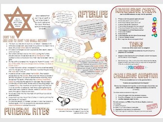 Jewish Beliefs and Teachings Task Mat Bundle | Teaching Resources