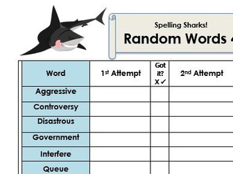 Spelling Sharks - Full Year 5 and 6 Scheme of Spelling Worksheets!