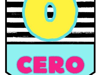 Spanish Number Bunting for Classroom  0-31 then 10s up until 100