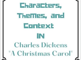 A Christmas Carol GCSE  Revision of Context, Character & Theme