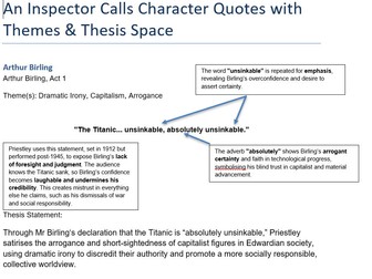AQA GCSE Lit Paper 2 - AIC quotes activity
