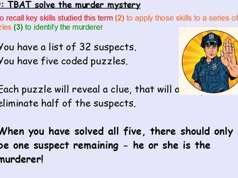 Algebra Murder Mystery