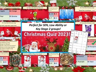 SEN Christmas quiz 2023! SEN Xmas quiz - 7 rounds of fun! Low ability / SEN / KS2 Christmas quiz