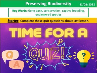 Preserving Biodiversity