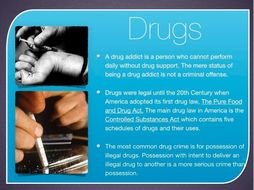 Drugs & Alcohol Law ~ Criminal Law ~ Federal & State Law + Quiz + Flashcards ~ 70 Slides