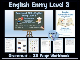 Functional Skills English - Entry Level 3 - Writing - Grammar - Subject Verb Agreement - Tenses