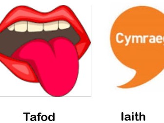 Gwersi'n cyflwyno  prif eiriau 'Tafodiaith y Gogledd a'r De'