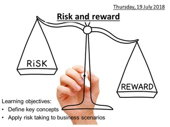 NEW GCSE Business Edexcel 1-9 : (1.1 Risk and Reward)