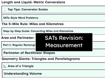 SATs Revision: Measurement