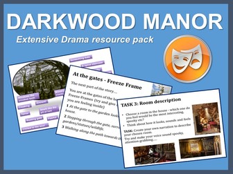 Darkwood Manor: Extensive Drama powerpoint and video resource pack