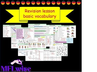 Revision lesson German basic vocabulary