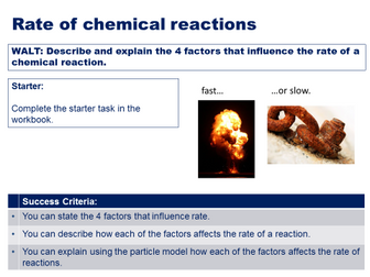 Rate of Reaction - 2018 AQA Revision session