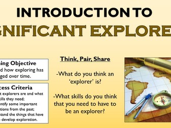 Significant Explorers - Introduction Lesson!