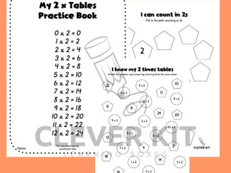 2 x Tables Activity Booklet