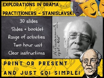 Drama practitioners unit - Stanislavski & the Stanislavsky Technique - 2024 (30 slides and lessons)