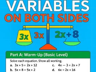 Solving Equations with Unknown on Both Sides
