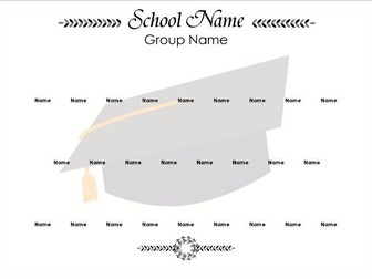 Orla - 26 people - Graduation Class Photo Template - 26 personas - A3