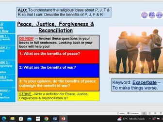 Introduction to religion, peace and conflict.