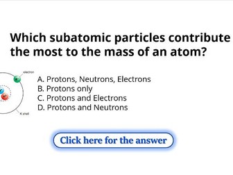 Quiz On Atomic Structure (Jeopardy)