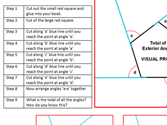 Visual Proof- Sum of exterior angles