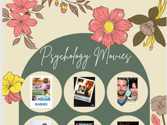 Classroom Display- Movies and Books for Social Sciences.