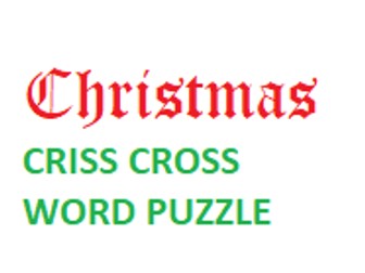 Christmas Criss Cross Word Puzzle